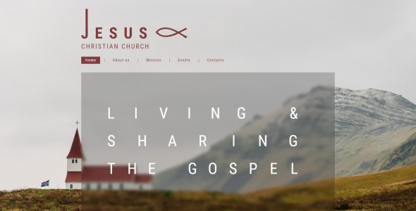 христианский адаптивный шаблон сайта