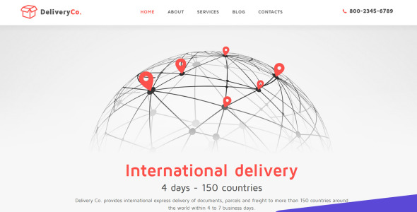 доставка посылок moto cms 3 шаблон