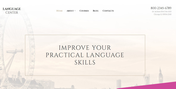 языковая школа moto cms 3 шаблон