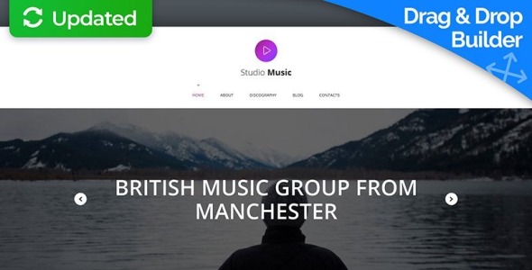 шаблон music band moto cms 3