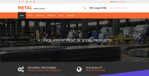 производство стали moto cms 3 шаблон