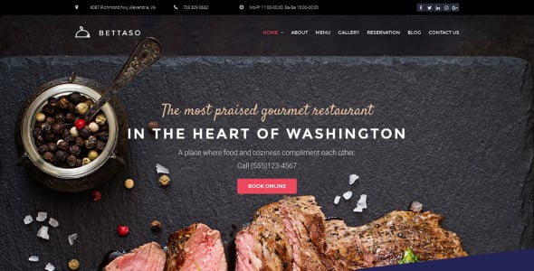 лучший ресторан moto cms 3 шаблон