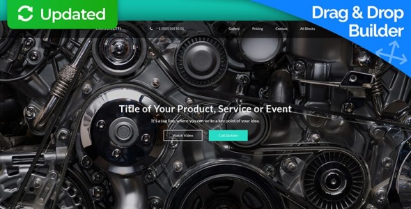 шаблон посадочной страницы ремонта автомобиля