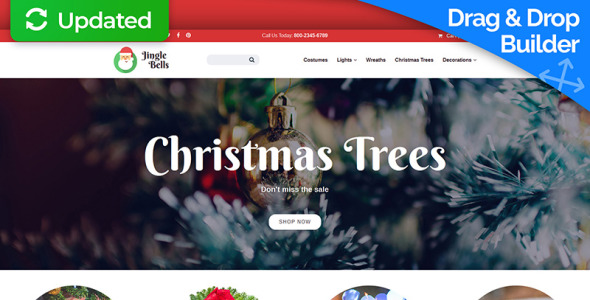 рождественский шаблон электронной коммерции motocms