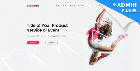 шаблон целевой страницы танцевальной студии