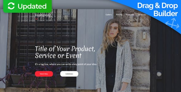 шаблон целевой страницы модного магазина