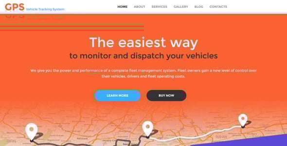 шаблон отслеживания автомобилей moto cms 3