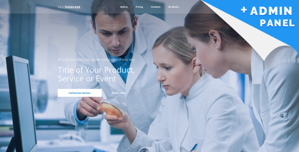 медицинский адаптивный шаблон целевой страницы