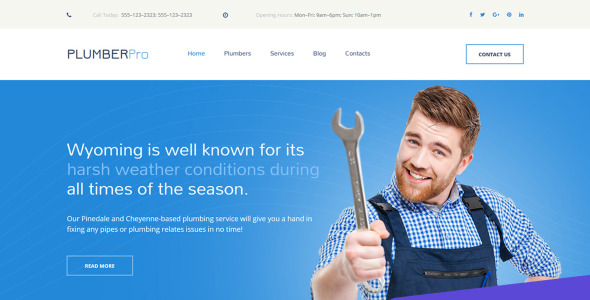 сантехнические услуги moto cms 3 шаблон
