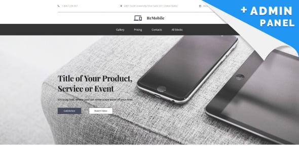 шаблон целевой страницы remobile