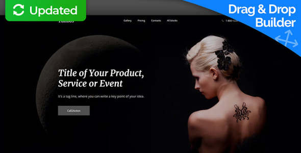 шаблон целевой страницы тату-салона