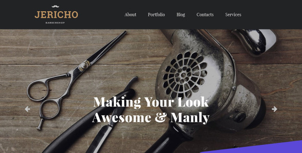 шаблон barbershop moto cms 3