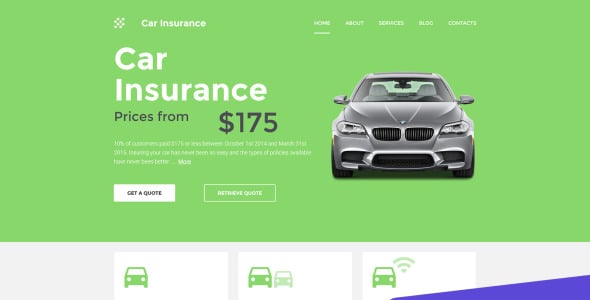 шаблон сайта автострахования motocms