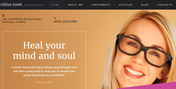психолог moto cms 3 шаблон