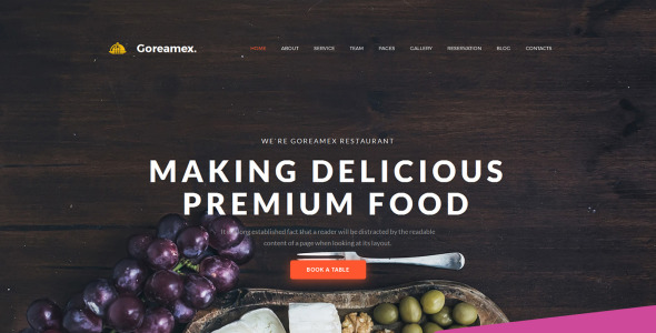 европейский ресторан премиум moto cms 3 шаблон