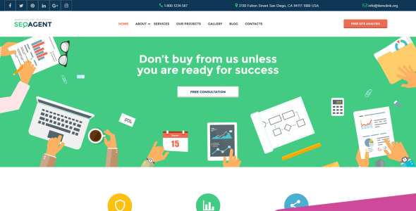 маркетинг и seo агентство moto cms 3 шаблон