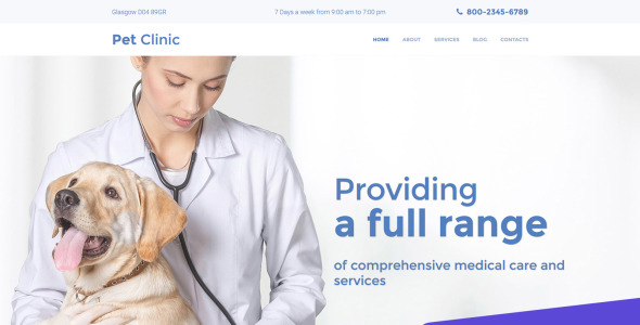 ветеринарный шаблон moto cms 3