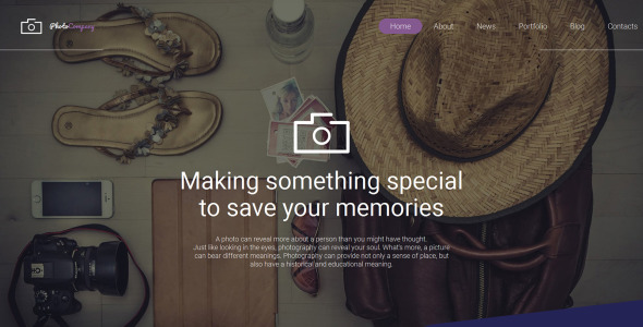 фотограф портфолио галерея шаблон