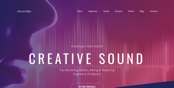 студия звукозаписи premium moto cms 3 шаблон