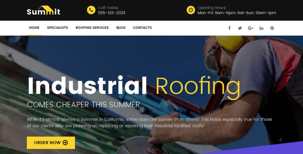шаблон roofing moto cms 3