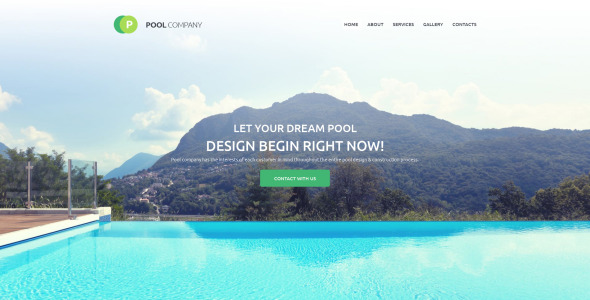 шаблон swimming pool moto cms 3