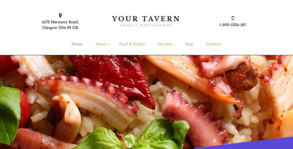 семейный ресторан moto cms 3 шаблон