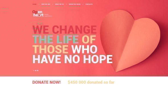 шаблон благотворительного отзывчивого сайта