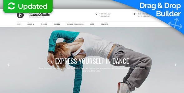 dance studio responsive moto cms 3 шаблон