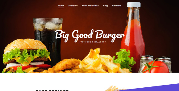 ресторан быстрого питания moto cms 3 шаблон