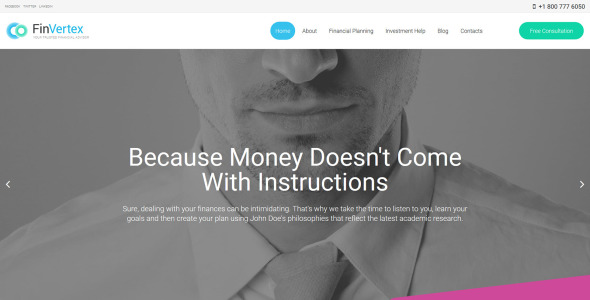 шаблон finvertex responsive moto cms 3