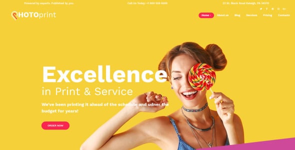 типография moto cms 3 шаблон