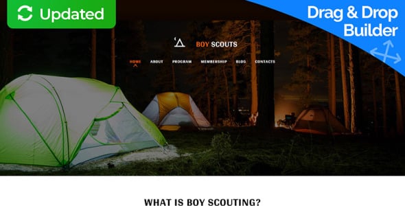 Summer Camp Moto CMS 3 Template
