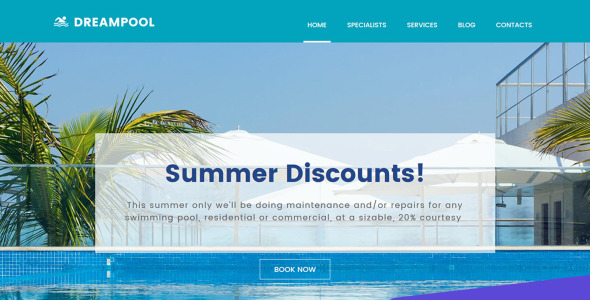 бассейн moto cms 3 шаблон