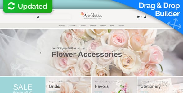 свадебный магазин отзывчивый шаблон электронной коммерции motocms