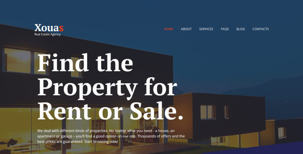 real estate responsive moto cms 3 шаблон
