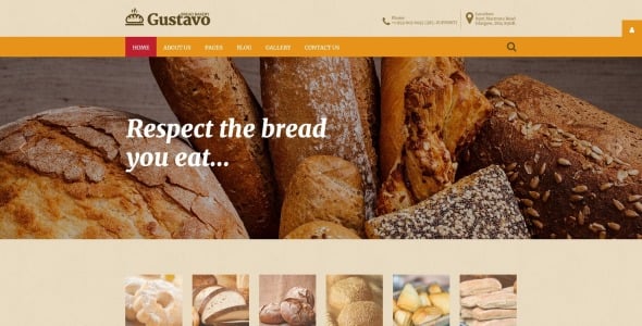 хлебобулочный отзывчивый шаблон joomla