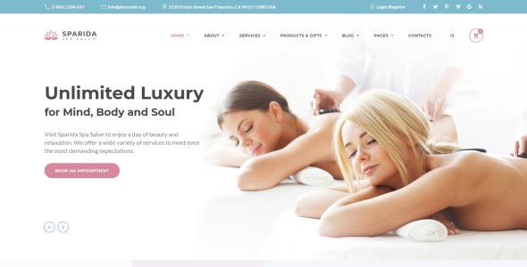 красота отзывчивый шаблон сайта