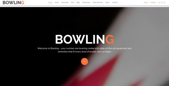 боулинг шаблон joomla