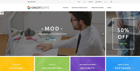 сумасшедшая мягкая тема prestashop