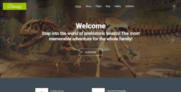 шаблон joomla для музея динозавров