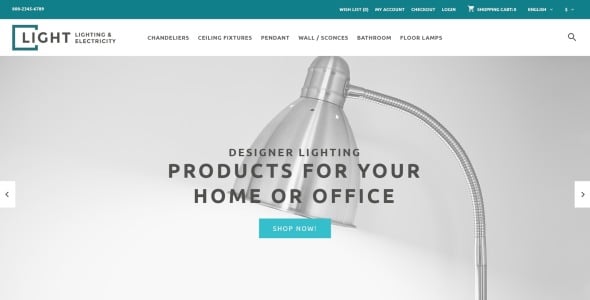 легкий шаблон opencart