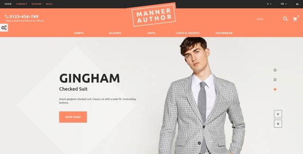 мужская одежда prestashop тема