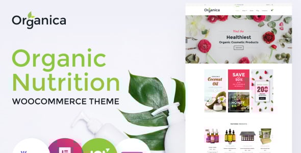 органическая еда, косметика и биоактивное питание тема woocommerce