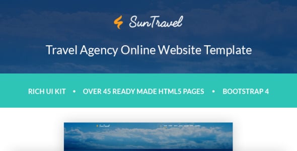 шаблон онлайн-сайта туристического агентства