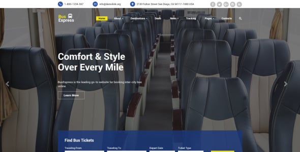 транспортный адаптивный шаблон сайта