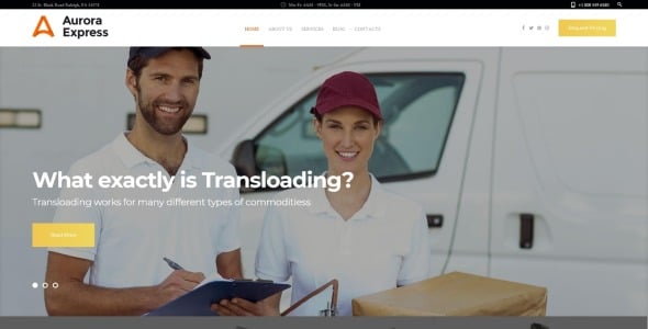 транспортная компания отзывчивая тема wordpress