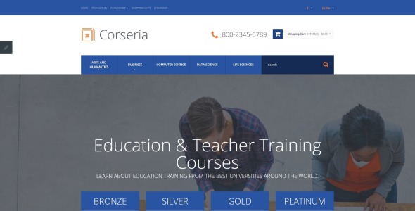 адаптивный шаблон opencart для карьерного образования