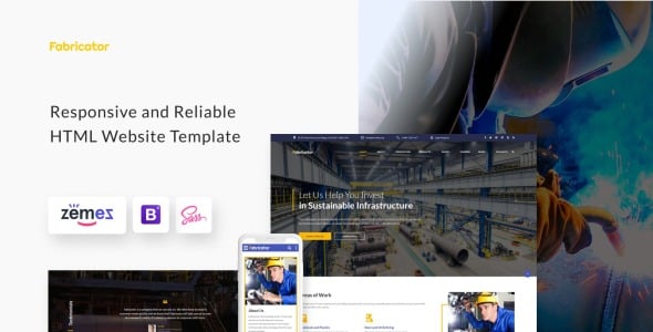 шаблон сайта промышленной компании html5