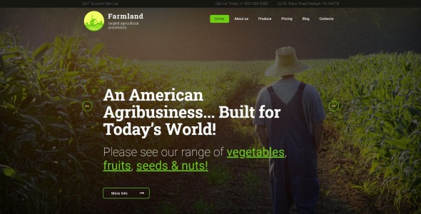 сельское хозяйство и сельское хозяйство wordpress тема