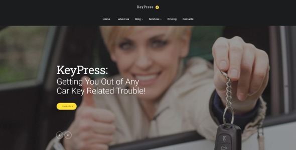 услуга замены автомобильных ключей wordpress theme
